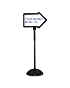 SAF4173BL DOUBLE-SIDED ARROW SIGN, DRY ERASE MAGNETIC STEEL, 25 1/2 X 17 3/4, BLACK FRAME