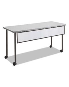 SAF2076BL IMPROMPTU MODESTY PANEL, POLYCARBONATE/STEEL, 54W X 1D X 9H, BLACK