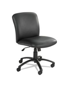 SAF3491BV UBER BIG AND TALL SERIES MID BACK CHAIR, SUPPORTS UP TO 500 LBS., BLACK SEAT/BLACK BACK, BLACK BASE