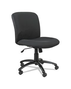SAF3491BL UBER BIG AND TALL SERIES MID BACK CHAIR, SUPPORTS UP TO 500 LBS., BLACK SEAT/BLACK BACK, BLACK BASE