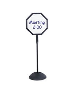 SAF4118BL DOUBLE SIDED SIGN, MAGNETIC/DRY ERASE STEEL, 22 1/2 X 18, WHITE, BLACK FRAME