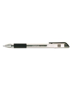 UNV39510 COMFORT GRIP STICK GEL PEN, MEDIUM 0.7MM, BLACK INK, CLEAR BARREL, DOZEN