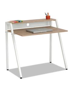 SAF1951WH WRITING DESK, 37.75W X 22.75D X 34.25H, BEECH/WHITE