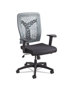 SAF5085CH VOICE SERIES TASK CHAIR, SUPPORTS UP TO 250 LBS., BLACK SEAT/CHARCOAL BACK, PEWTER BASE
