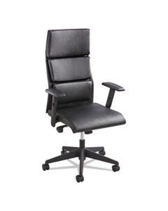 SAF5070BL TUVI HIGH BACK CHAIR, SUPPORTS UP TO 250 LBS., BLACK SEAT/BLACK BACK, BLACK BASE