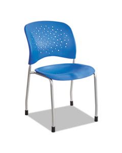 SAF6805LA REVE GUEST CHAIR WITH STRAIGHT LEGS, 19" X 24.5" X 33.5", LAPIS SEAT/LAPIS BACK, SILVER BASE, 2/CARTON