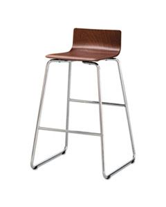 SAF4299CY BOSK WOOD STOOL, SUPPORTS UP TO 250 LBS., CHERRY SEAT/CHERRY BACK, CHROME BASE