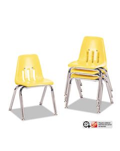 VIR901447 9000 SERIES CLASSROOM CHAIRS, 14" SEAT HEIGHT, SQUASH SEAT/SQUASH BACK, CHROME BASE, 4/CARTON