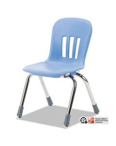 VIRN912BLU40CHM METAPHOR SERIES CLASSROOM CHAIR, 12.5" SEAT HEIGHT, BLUEBERRY SEAT/BLUEBERRY BACK, CHROME BASE, 5/CARTON