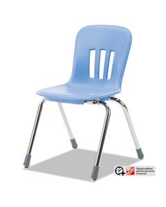 VIRN916BLU40CHM METAPHOR SERIES CLASSROOM CHAIR, 16.5" SEAT HEIGHT, BLUEBERRY SEAT/BLUEBERRY BACK, CHROME BASE, 4/CARTON