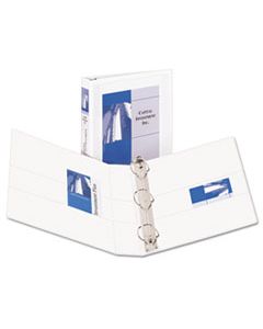 AVE09401 DURABLE VIEW BINDER WITH DURAHINGE AND EZD RINGS, 3 RINGS, 1.5" CAPACITY, 11 X 8.5, WHITE