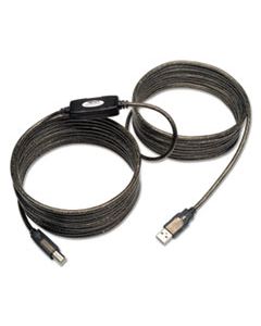TRPU042025 USB 2.0 ACTIVE REPEATER CABLE, A TO B (M/M), 25 FT., BLACK
