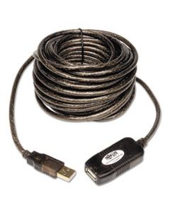 TRPU026016 USB 2.0 ACTIVE EXTENSION CABLE, A TO A (M/F), 16 FT., BLACK