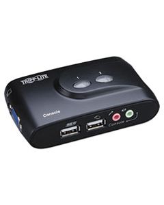 TRPB004VUA2KR COMPACT USB KVM SWITCH WITH AUDIO AND CABLE, 2 PORTS