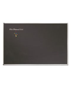 QRTPCA304B PORCELAIN BLACK CHALKBOARD W/ALUMINUM FRAME, 48 X 36, SILVER