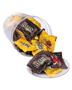OFX00066 CANDY TUBS, CHOCOLATE AND PEANUT M&MS, 1.75 LB RESEALABLE PLASTIC TUB