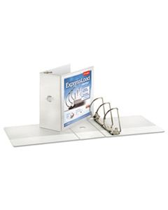 CRD49150 EXPRESSLOAD CLEARVUE LOCKING D-RING BINDER, 3 RINGS, 5" CAPACITY, 11 X 8.5, WHITE