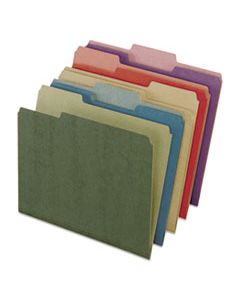 PFX04350 EARTHWISE BY 100% RECYCLED COLORED FILE FOLDERS, 1/3-CUT TABS, LETTER SIZE, ASSORTED, 50/BOX