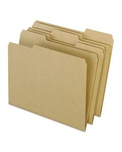 PFX04342 EARTHWISE BY 100% RECYCLED COLORED FILE FOLDERS, 1/3-CUT TABS, LETTER SIZE, NATURAL, 100/BOX