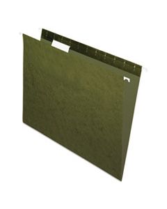 PFX81602 STANDARD GREEN HANGING FOLDERS, LETTER SIZE, 1/5-CUT TAB, STANDARD GREEN, 25/BOX