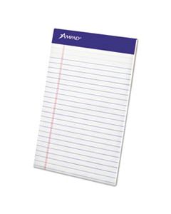 TOP20304 PERFORATED WRITING PADS, NARROW RULE, 5 X 8, WHITE, 50 SHEETS, DOZEN