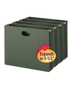 SMD64220 HANGING POCKETS WITH FULL-HEIGHT GUSSET, LETTER SIZE, STANDARD GREEN, 10/BOX