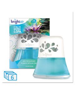 BRI900115CT SCENTED OIL AIR FRESHENER, CALM WATERS AND SPA, BLUE, 2.5 OZ, 6/CARTON