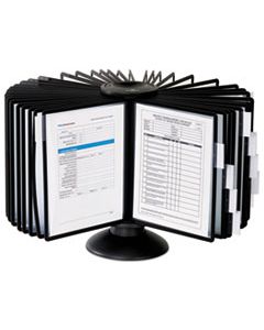 DBL555701 SHERPA 40-PANEL CAROUSEL REFERENCE SYSTEM, 80 SHEET CAPACITY, BLACK