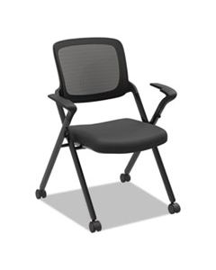 BSXVL314BLK VL314 MESH BACK NESTING CHAIR, BLACK SEAT/BLACK BACK, BLACK BASE