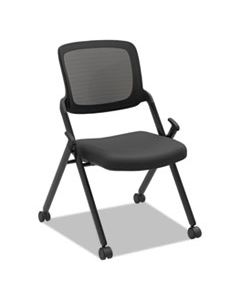 BSXVL304BLK VL304 MESH BACK NESTING CHAIR, BLACK SEAT/BLACK BACK, BLACK BASE