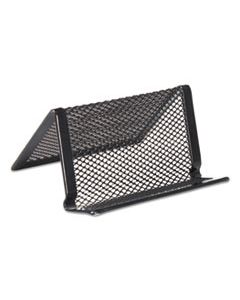 UNV20005 MESH METAL BUSINESS CARD HOLDER, 50 2 1/4 X 4 CARDS, BLACK