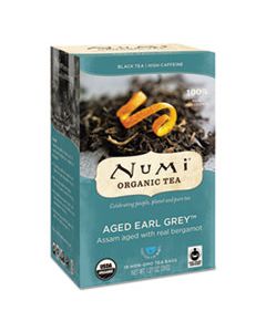 NUM10170 ORGANIC TEAS AND TEASANS, 1.27OZ, AGED EARL GREY, 18/BOX