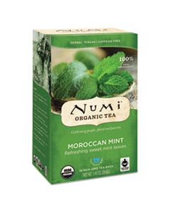 NUM10104 ORGANIC TEAS AND TEASANS, 1.4OZ, MOROCCAN MINT, 18/BOX