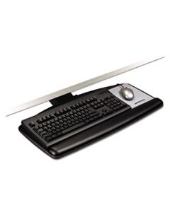 MMMAKT60LE KNOB ADJUST KEYBOARD TRAY WITH STANDARD PLATFORM, 25.2W X 12D, BLACK