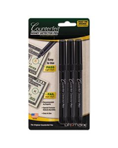 DRI3513B1 SMART MONEY COUNTERFEIT BILL DETECTOR PEN FOR USE W/U.S. CURRENCY, 3/PACK