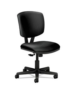 HON5703SB11T VOLT SERIES LEATHER TASK CHAIR WITH SYNCHRO-TILT, SUPPORTS UP TO 250 LBS., BLACK SEAT/BLACK BACK, BLACK BASE