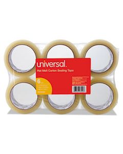 UNV93000 HEAVY-DUTY BOX SEALING TAPE, 3" CORE, 1.88" X 54.6 YDS, CLEAR, 6/BOX