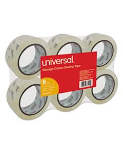 UNV33100 HEAVY-DUTY ACRYLIC BOX SEALING TAPE, 3" CORE, 1.88" X 54.6 YDS, CLEAR, 6/PACK