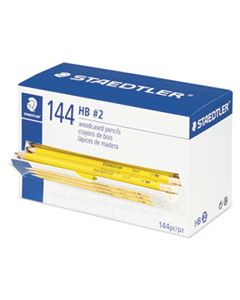 STD13247C144A6 WOODCASE PENCIL, HB (#2.5), BLACK LEAD, YELLOW BARREL, 144/PACK