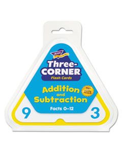 TEPT1670 ADDITION/SUBTRACTION THREE-CORNER FLASH CARDS, 6 & UP, 48/SET