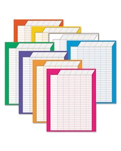 TEPT73901 VERTICAL INCENTIVE CHART PACK, 22W X 28H, 8 ASSORTED COLORS, 8/PACK