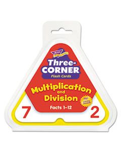 TEPT1671 MULTIPLICATION/DIVISION THREE-CORNER FLASH CARDS, 8 & UP, 48/SET