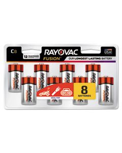 RAY8148LTFUSK FUSION ADVANCED ALKALINE C BATTERIES, 8/PACK