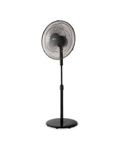 ALEFANP16B 16" 3-SPEED OSCILLATING PEDESTAL STAND FAN, METAL, PLASTIC, BLACK