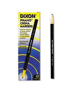 DIX00077 CHINA MARKER, BLACK, DOZEN