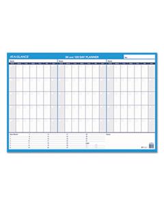 AAGPM23928 90/120-DAY UNDATED HORIZONTAL ERASABLE WALL PLANNER, 36 X 24, WHITE/BLUE,