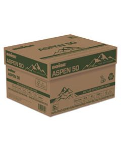 CAS055014 ASPEN 50 MULTI-USE RECYCLED PAPER, 20 BRIGHT, 20LB, 8.5 X 14, WHITE, 500 SHEETS/REAM, 10 REAMS/CARTON