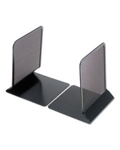 UNV20025 METAL MESH BOOKENDS, 5 3/8" X 6 3/4", BLACK