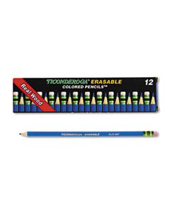 DIX14209 ERASABLE COLORED PENCILS, 2.6 MM, 2B (#1), BLUE LEAD, BLUE BARREL, DOZEN