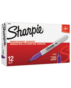 SAN30008 FINE TIP PERMANENT MARKER, PURPLE, DOZEN